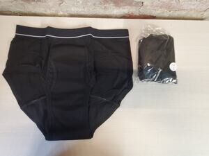 ShieldEase Mens Briefs Underwear L Large Reusable Incontinence 2 Pairs New
